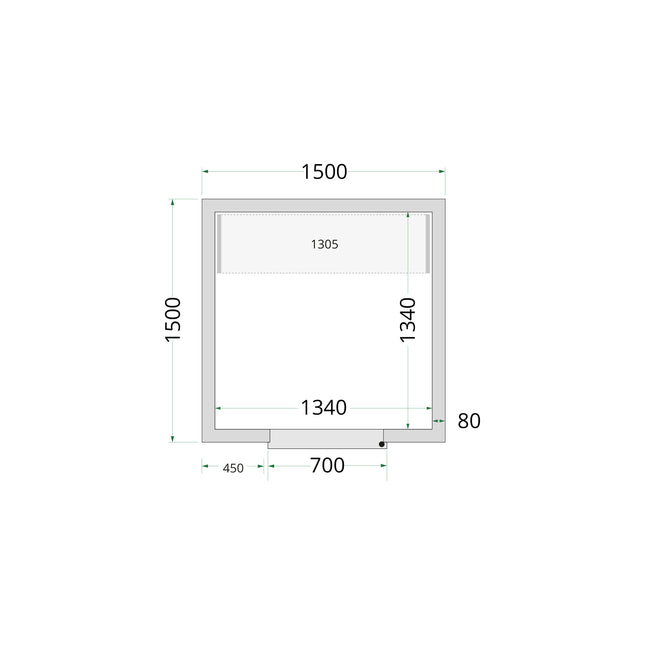 Panneaux Chambre Froide 80 mm - CR 150x150x220