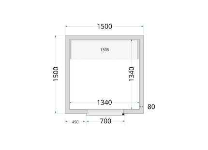 Kühlraumpaneele 80 mm - CR 150x150x220