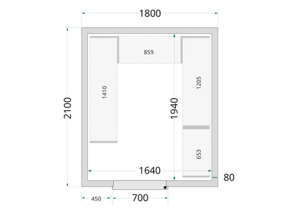 Cold Room Panels 80 mm - CR 180x210x220