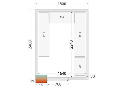 Panneaux Chambre Froide 80 mm - CR 180x240x212 NF