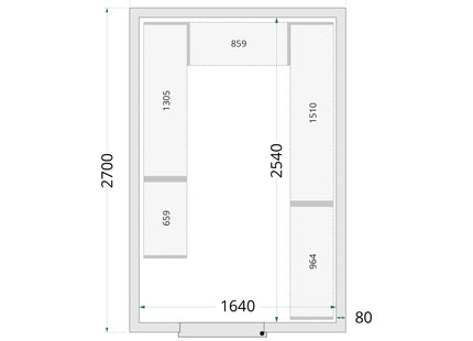 Panneaux Chambre Froide 80 mm - CR 180x270x220