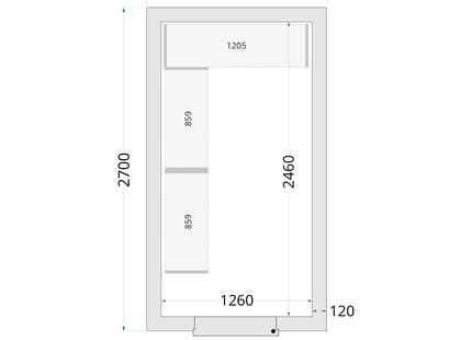 Coldroom Panels 120 mm - CR 150x270x220