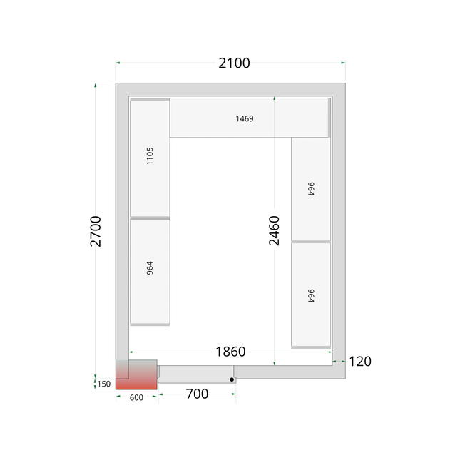 Coldroom Panels 120 mm - CR 210x270x220