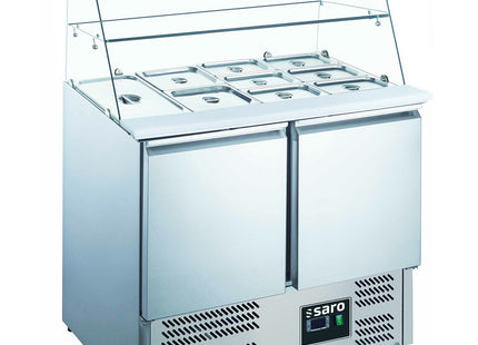 SARO salatvogn, 2 dører, med glassoverdel, 
modell ES 900 G