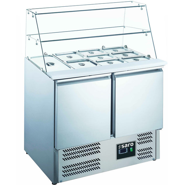 SARO salatvogn, 2 døre, med glasoverdel, 
model ES 900 G