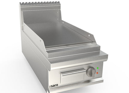 SARO elektrisk grillplade, 400 mm bred, bordmodel, glat 
Model LQ / FTE2BBLK