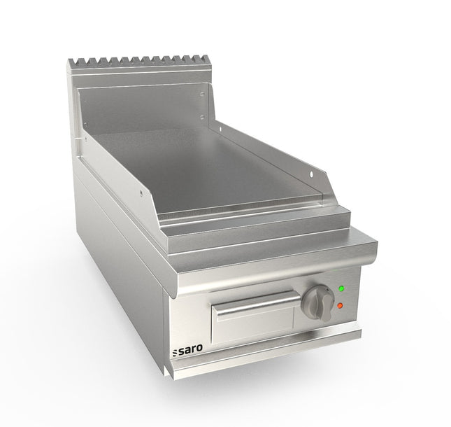 SARO elektrisk grillplade, 400 mm bred, bordmodel, glat 
Model LQ / FTE2BBLK