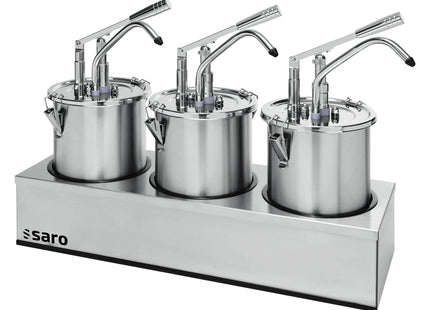 SARO-saucerbeholder 
model PD-003 3 x 5 l