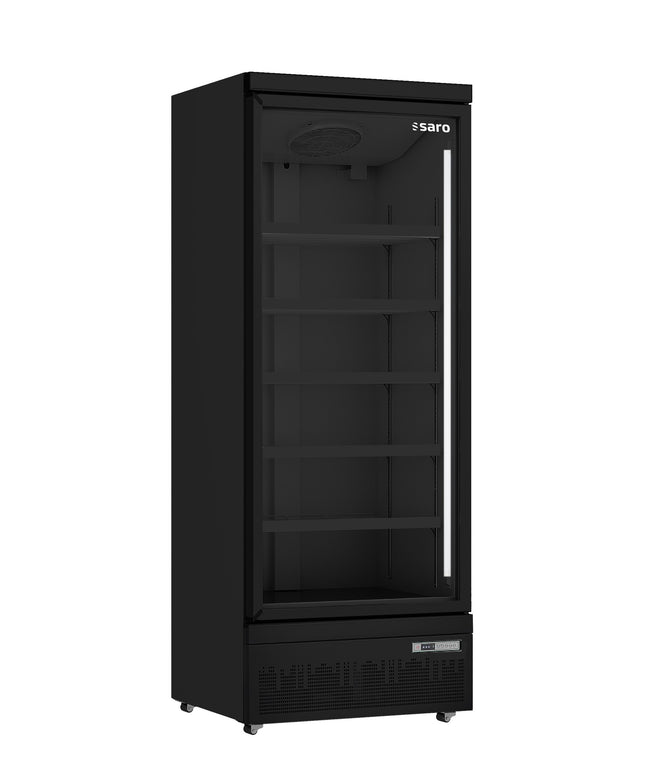 SARO køleskab med glasdør, 
model GTK 600 PRO – sort