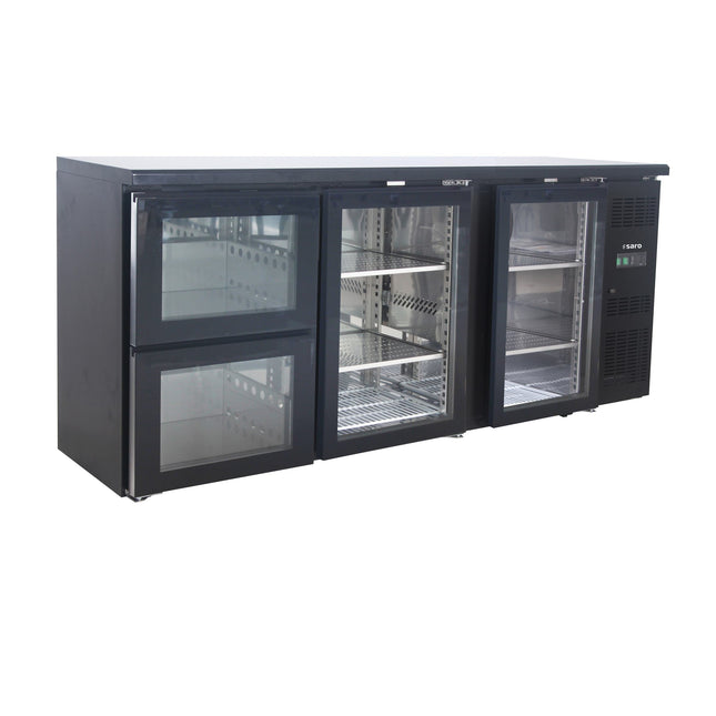 SARO barkøler med 2 glasdøre og 2 skuffer, 
model BC 3100 G S2