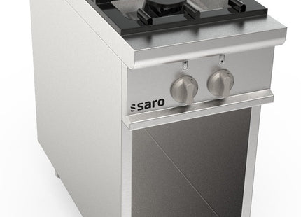SARO gaskomfur med åben underskab, 2 brændere 
Model LQ / CUG2BA