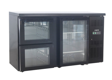 SARO barkøler med 1 glasdør og 2 skuffer, 
model BC 2100 G S2