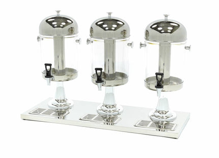 Distributeur de boissons - 3 x 8L - Tube de refroidissement central - Fonctionne sans électricité