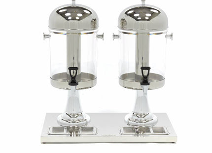 Distributeur de boissons - 2 x 8L - Tube de refroidissement central - Fonctionne sans électricité