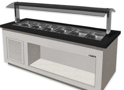 SARO salatbar til 6x 1/1 GN, 
model PREMIUM LINE SB-K230 hvid 