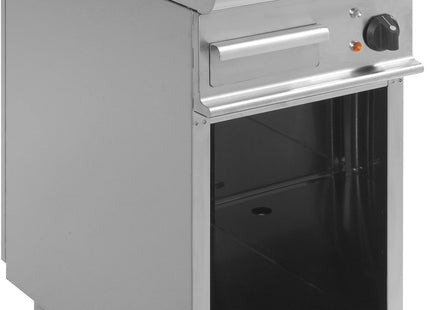 SARO elektrisk grillplade med åben underdel, 
model E7/KTE1BAR