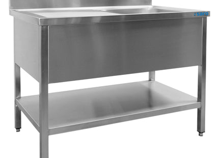 SARO vaskebord med 1 vask, højre - B 2000 x D 600 mm