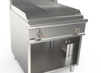 SARO elektrisk grillplade, 800 mm bred, fritstående, 1/2+1/2 
Model LQ / FTG4BAM