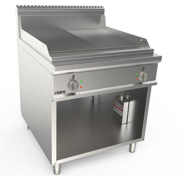 SARO elektrisk grillplade, 800 mm bred, fritstående, 1/2+1/2 
Model LQ / FTG4BAM