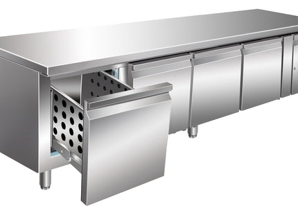 SARO undermonteret kølebord med 4 skuffer, 
model UGN 4100 TN-4S