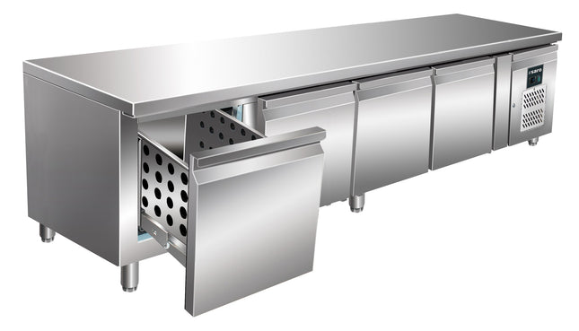 SARO undermonteret kølebord med 4 skuffer, 
model UGN 4100 TN-4S