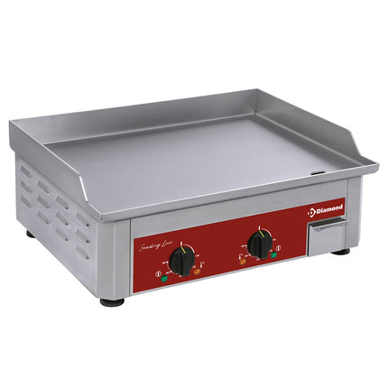 Plaque plancha électrique, double, surface inox