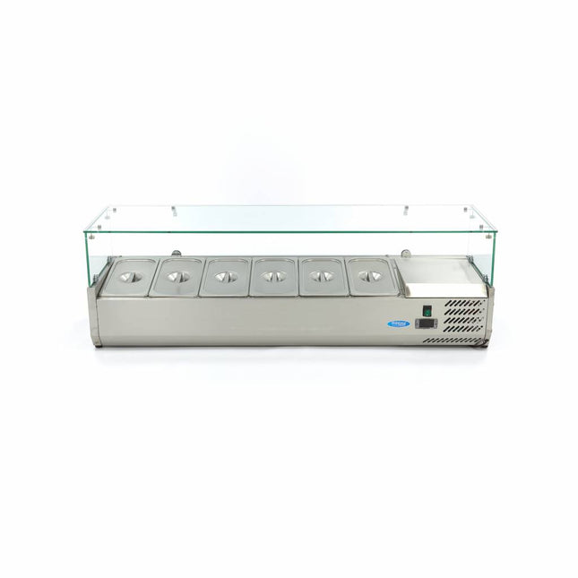 Countertop Prep Fridge - 140cm - Fits 6 x 1/3 GN