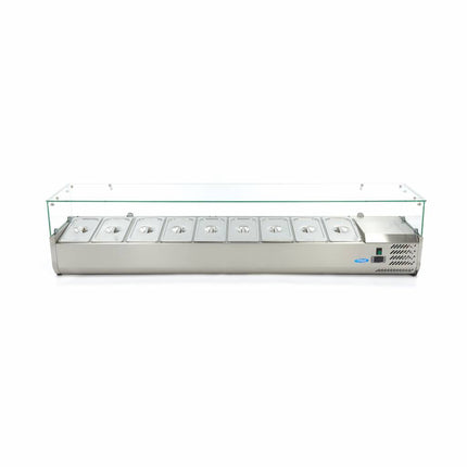Benkeplate Prep Kjøleskap - 200cm - Passer til 9 x 1/3 GN
