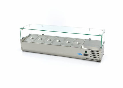Réfrigérateur de préparation à poser - 140 cm - Pour 6 x 1/3 GN