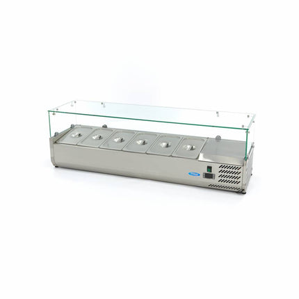 Countertop Prep Fridge - 140cm - Fits 6 x 1/3 GN