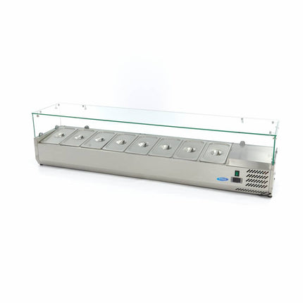 Réfrigérateur de préparation à poser - 180 cm - Pour 8 x 1/3 GN