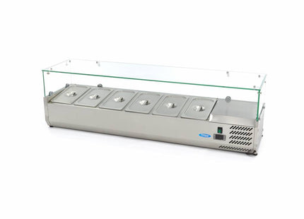 Réfrigérateur de préparation à poser - 150 cm - Pour 6 x 1/3 GN