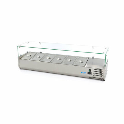 Bordplade Prep Køleskab - 150cm - Passer til 6 x 1/3 GN