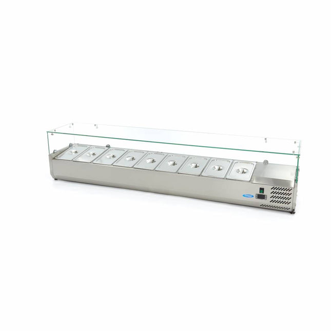 Réfrigérateur de préparation à poser - 200 cm - Pour 9 x 1/3 GN