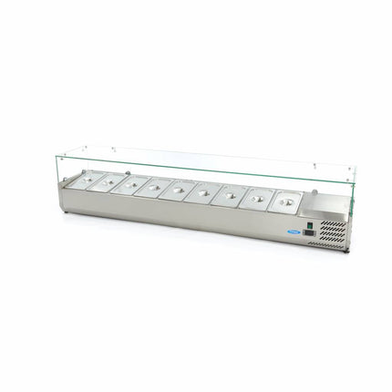 Benkeplate Prep Kjøleskap - 200cm - Passer til 9 x 1/3 GN