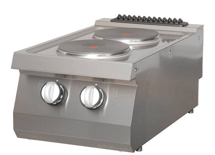 Heavy Duty Cooker - 2 Burners - Single Unit - 70cm Deep - Electric