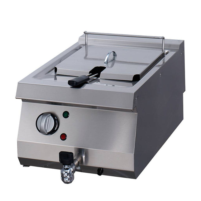 Heavy Duty frityrkoker - 1 x 12L - Enkel enhet - 70 cm dyp - med avløpskran - Elektrisk