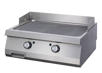 Heavy Duty Griddle - Grooved - Double Unit - 70cm Deep - Electric
