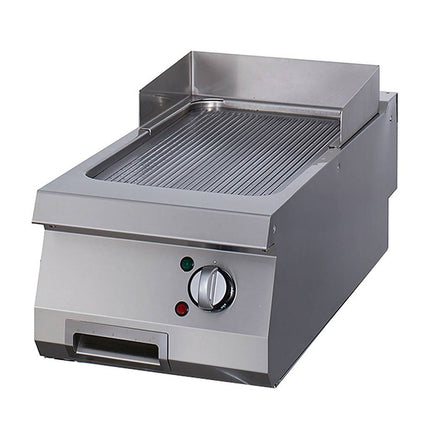 Hochleistungs-Grillplatte – gerilltes Chrom – Einzelgerät – 70 cm tief – elektrisch