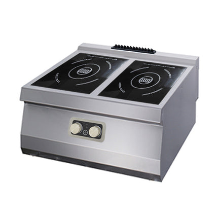 Cuisinière à induction robuste - 2 brûleurs - Double élément - 70 cm de profondeur - Électrique