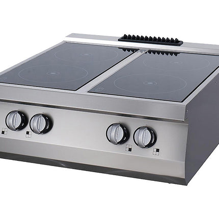 Heavy Duty Infrared Cooker - 4 Burners - Double Unit - 70cm Deep - Electric