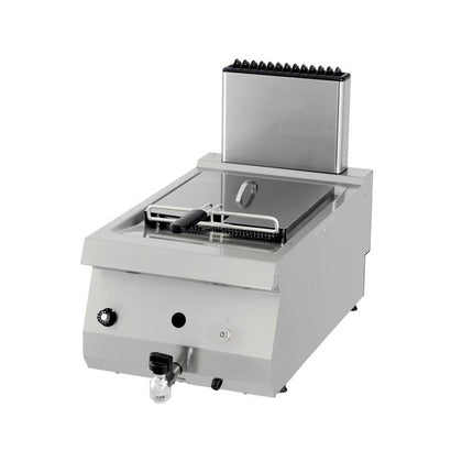 Friteuse Robuste - 1 x 12L - Unité Unique - 70cm de Profondeur - avec Robinet de Vidange - Gaz
