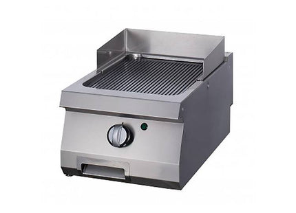 Plancha Robuste - Chromé Rainuré - Unité Unique - 70cm de Profondeur - Gaz