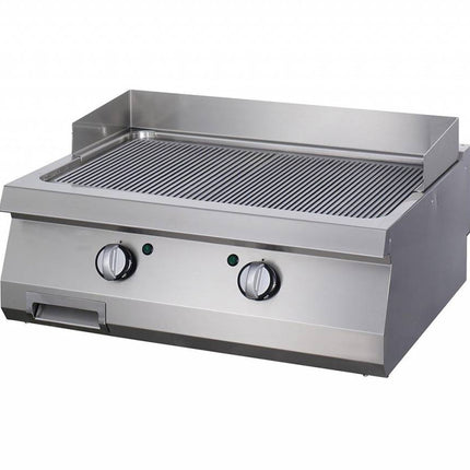 Plaque de cuisson robuste - Rainurée - Unité double - Profondeur 70 cm - Gaz