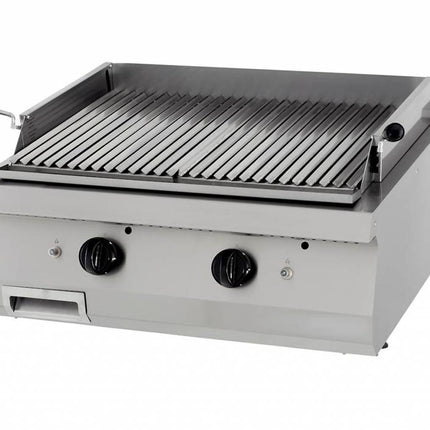 Gril à Pierre de Lave Robuste - Unité Double - Profondeur 70 cm - Gaz
