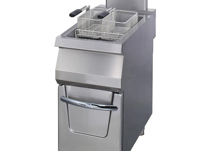Premium Deep Fryer - 1 x 22L - Single Unit - 90cm Deep - with Drain Tap - Gas