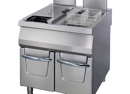 Premium Deep Fryer - 2 x 22L - Double Unit - 90cm Deep - with Drain Tap - Gas