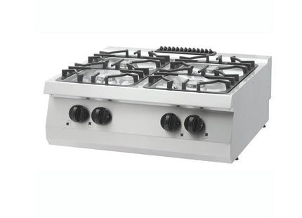 Heavy Duty Cooker - 4 Burners - Double Unit - 70cm Deep - 27kW - Gas