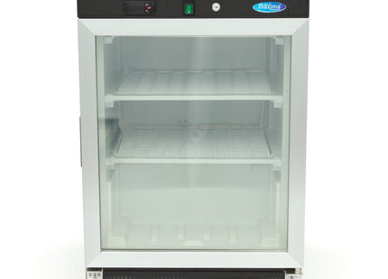 Frys - 200L - Svart - med glas Dörr