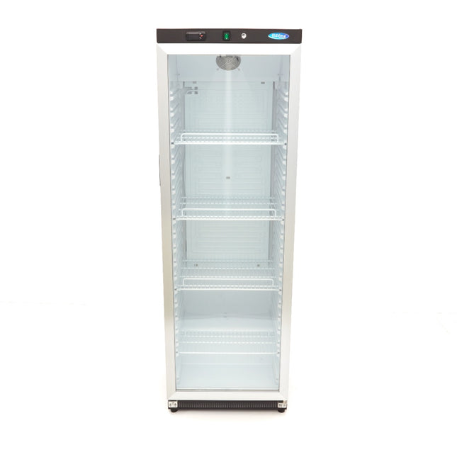 Lednice - 400L - Černá - se skleněnými dvířky